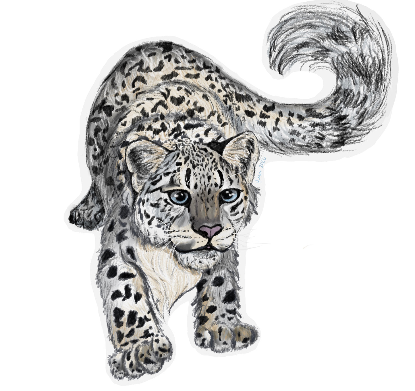 Snow Leopard Sticker