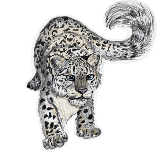 Snow Leopard Sticker